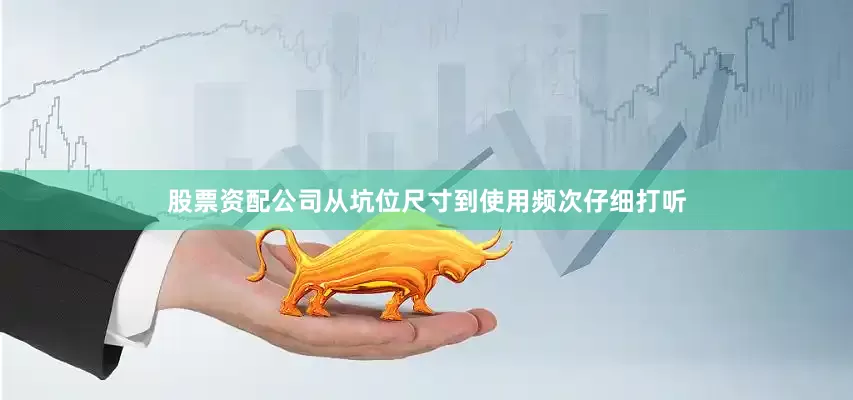 股票资配公司从坑位尺寸到使用频次仔细打听